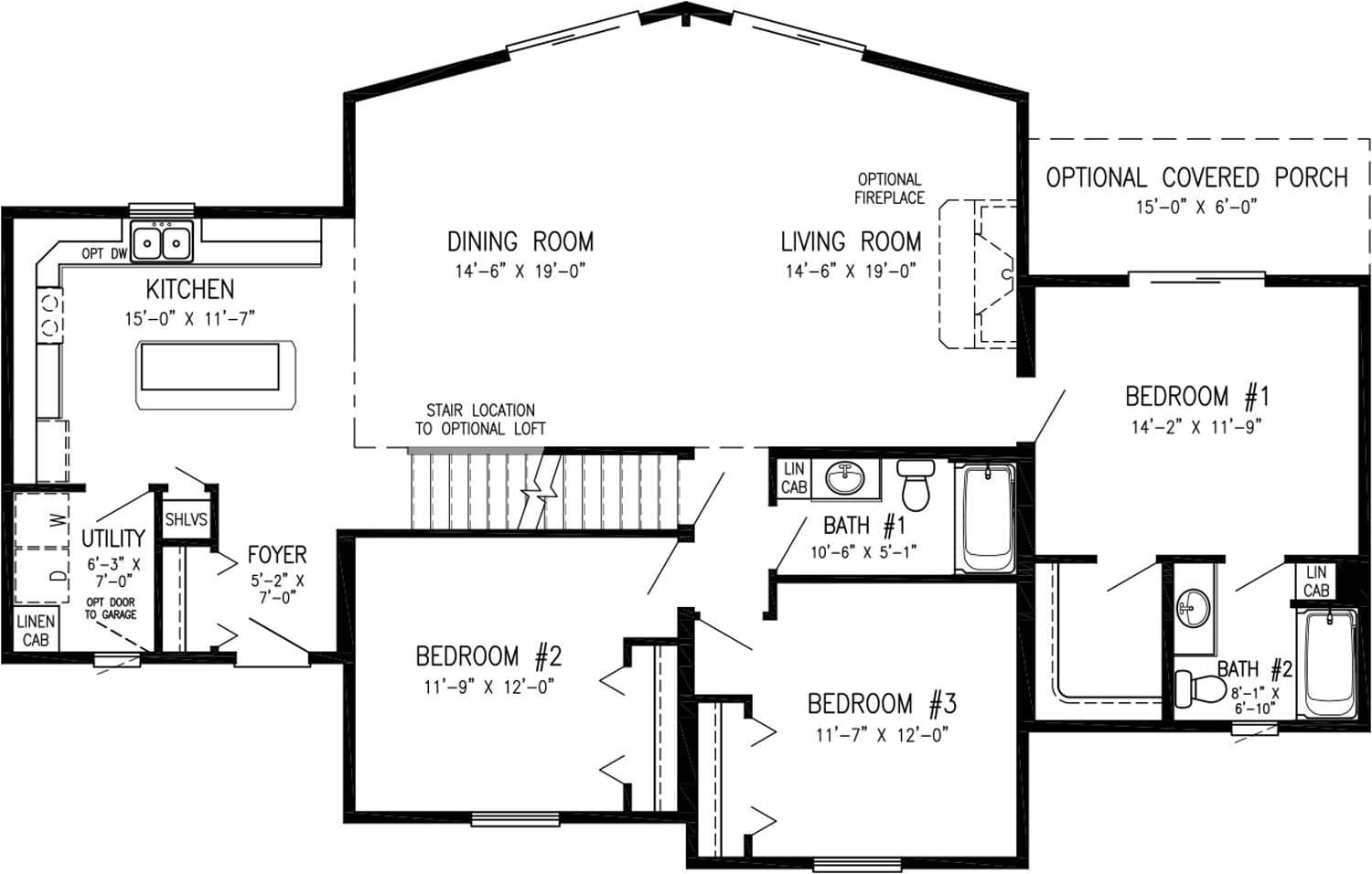 Clearwater floor plan home features