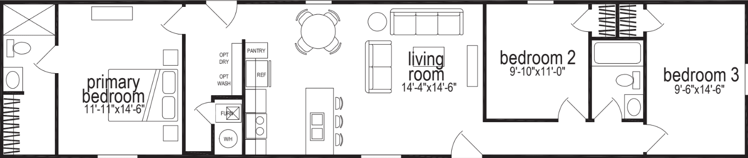 Dexter 6904 floor plan home features