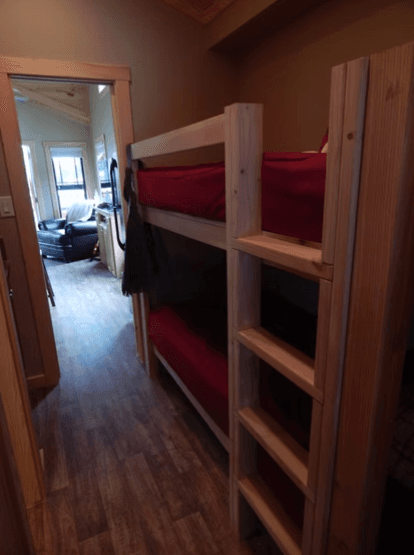 Hill country bedroom home features