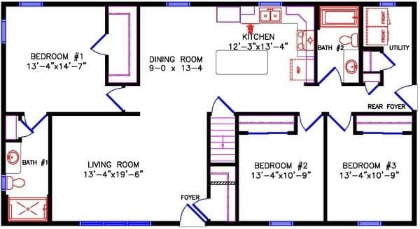 Limited 1456 floor plan home features