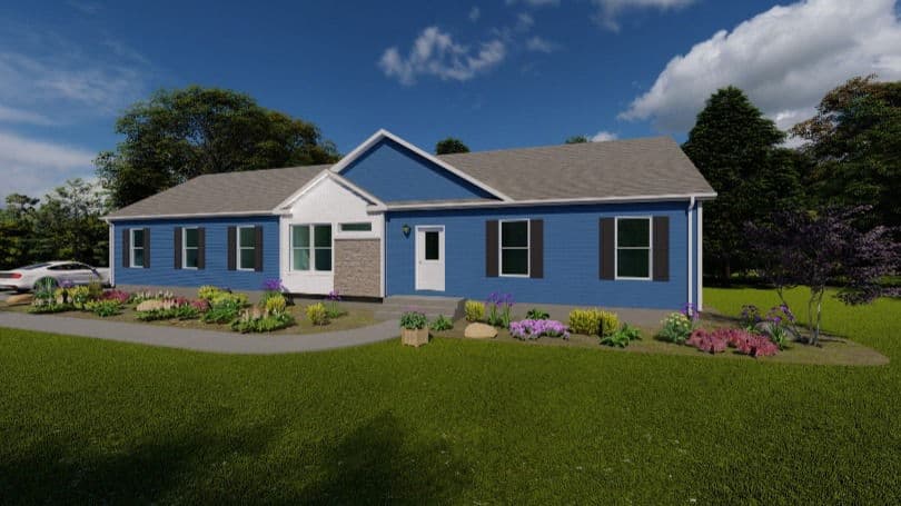 Elite 2.2 32763c elevation, exterior, and hero home features