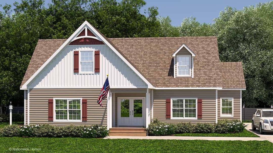 Liberty ranch hero, elevation, and exterior home features