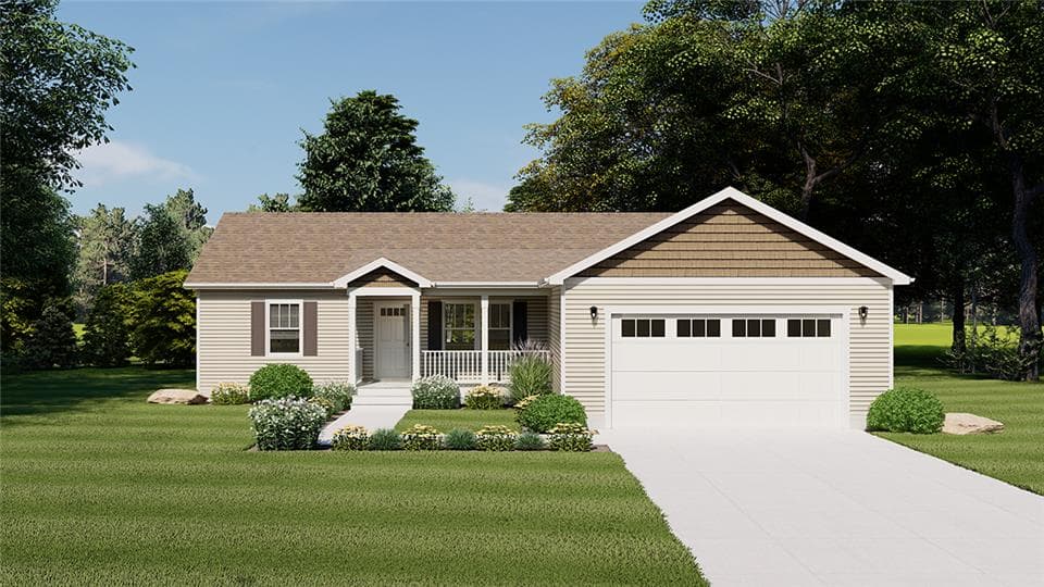 Edenton hero, elevation, and exterior home features