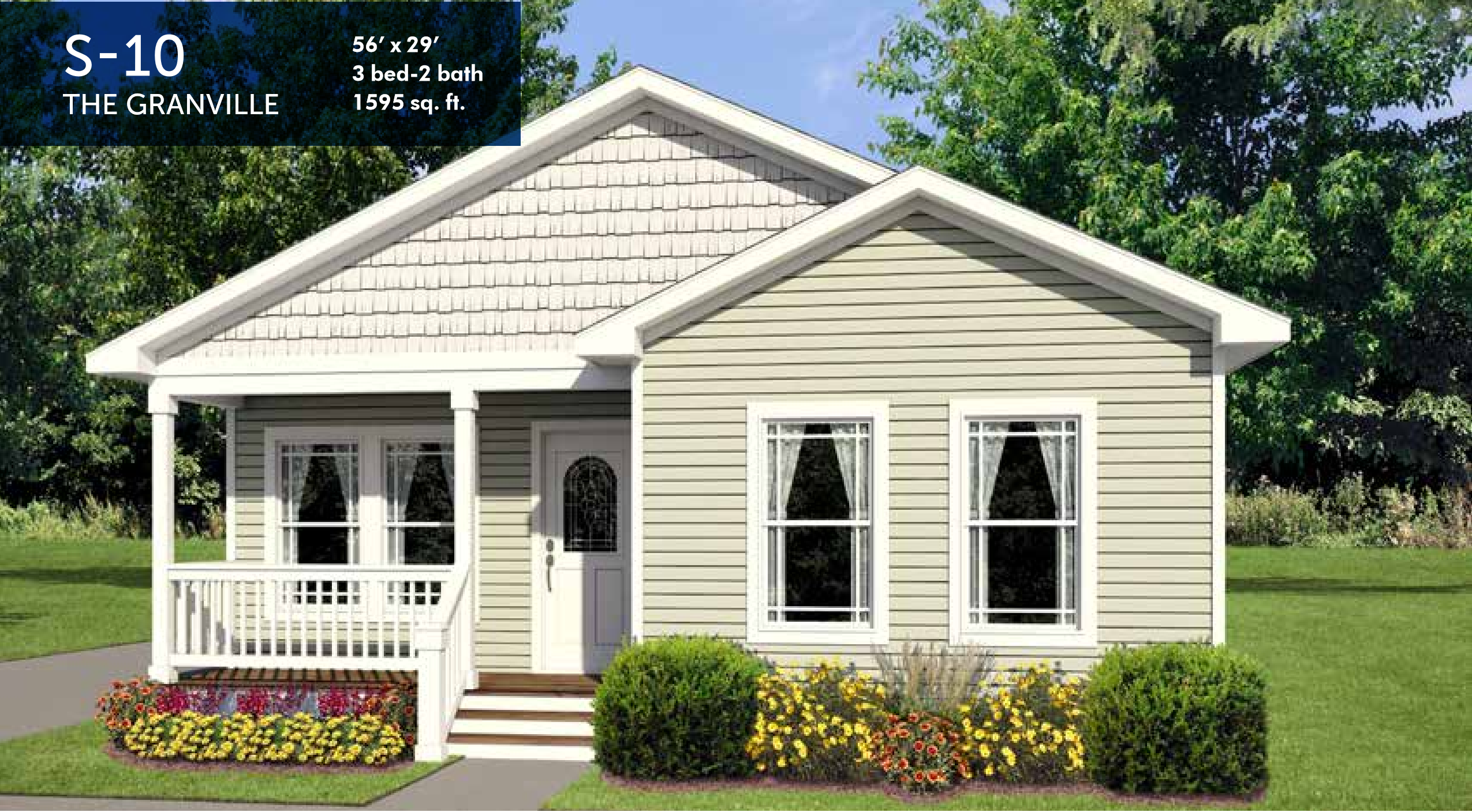 The granville hero, elevation, and exterior home features