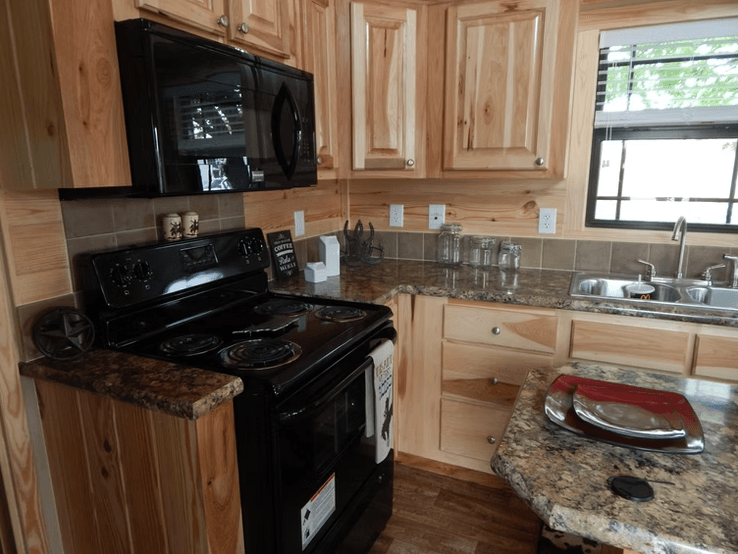 Hill country kitchen home features