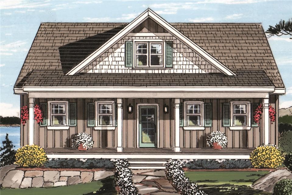 Oswego cottage ii elevation and exterior home features