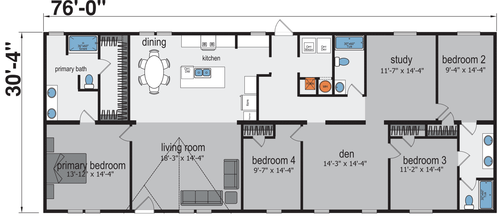 Roan floor plan home features