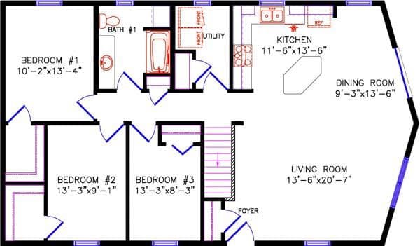 Northwood 1920 floor plan home features