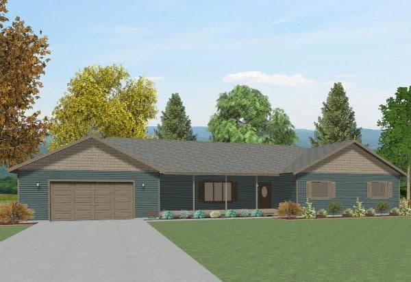 Spectrum 3615 elevation and exterior home features