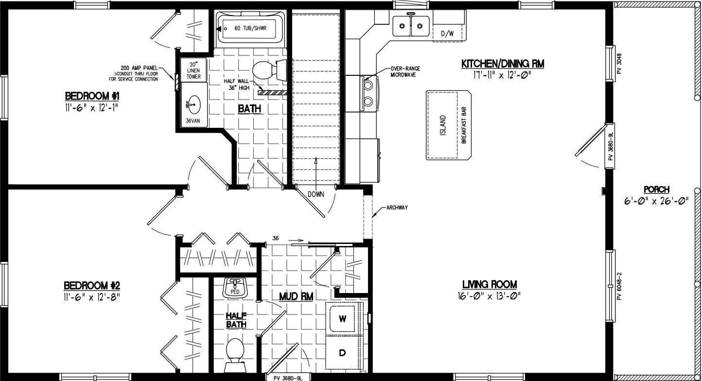 Settler 2642 floor plan home features