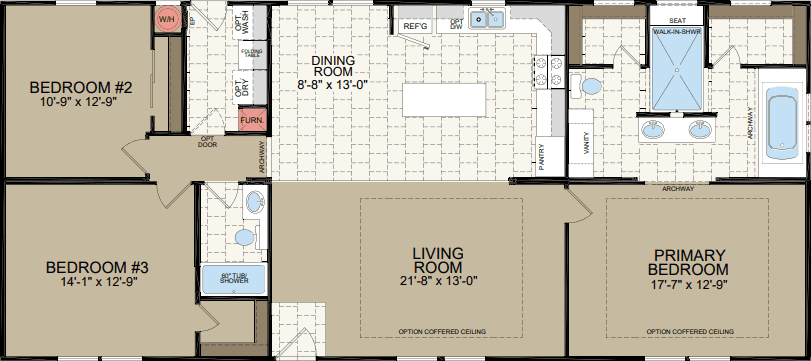 American freedom 2860e floor plan home features