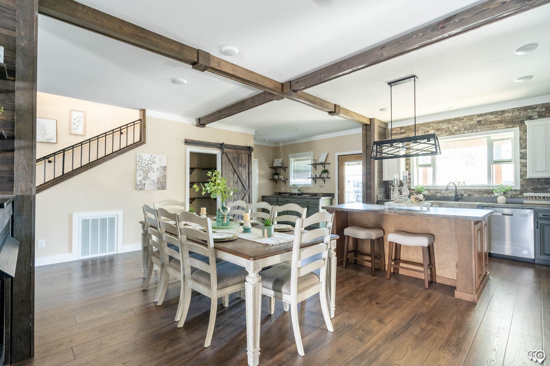 The barndominium 2 interior home features