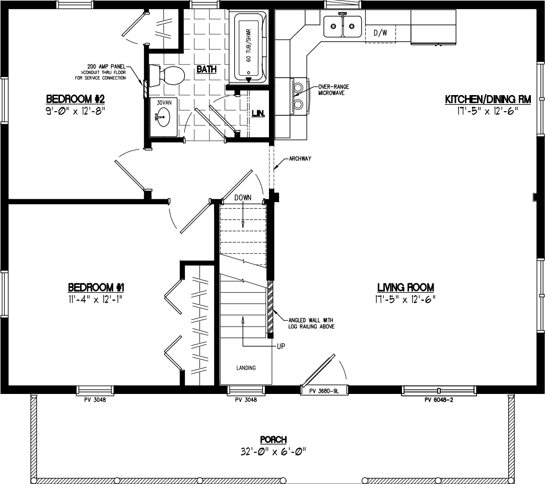 Mountaineer 2636 floor plan home features