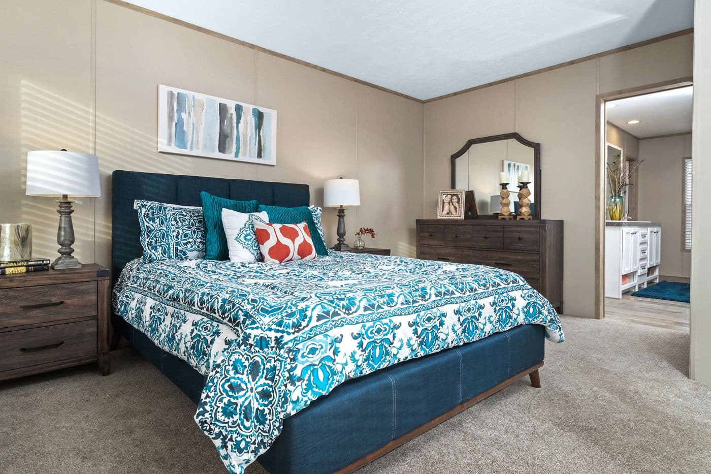 Farmhouse flex bedroom home features