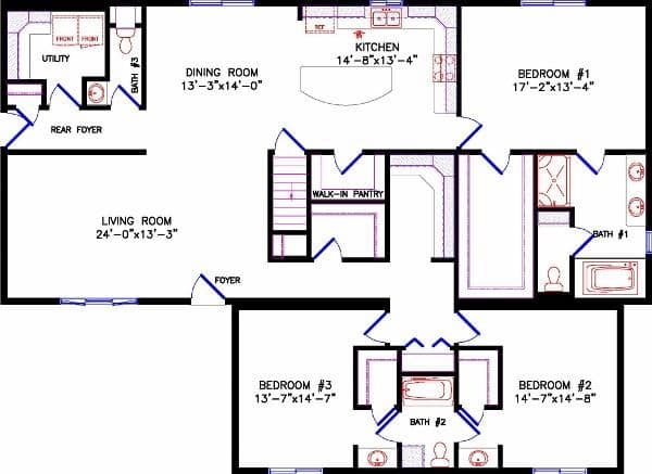 Spectrum 3625 floor plan home features