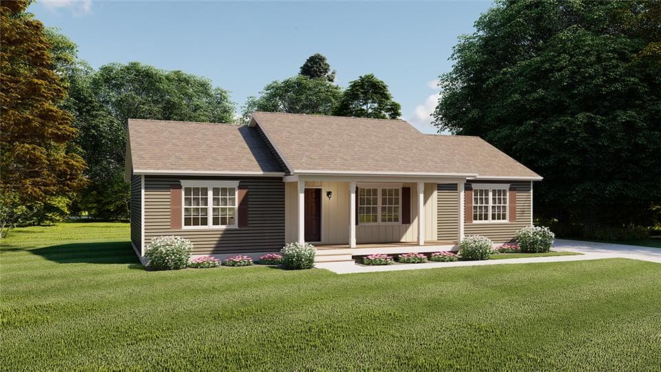 Shelbyville hero, elevation, and exterior home features