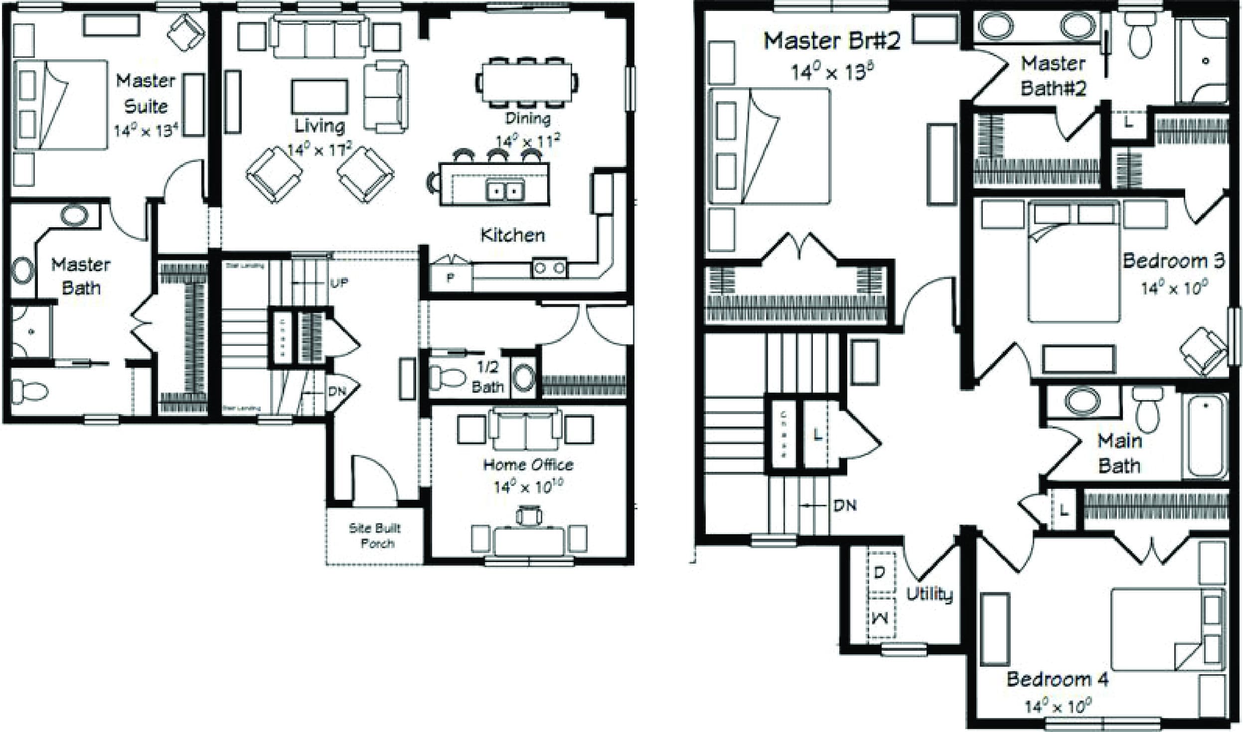 Saybrook floor plan home features