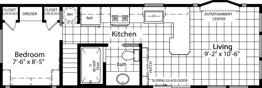 Park model a969l floor plan home features