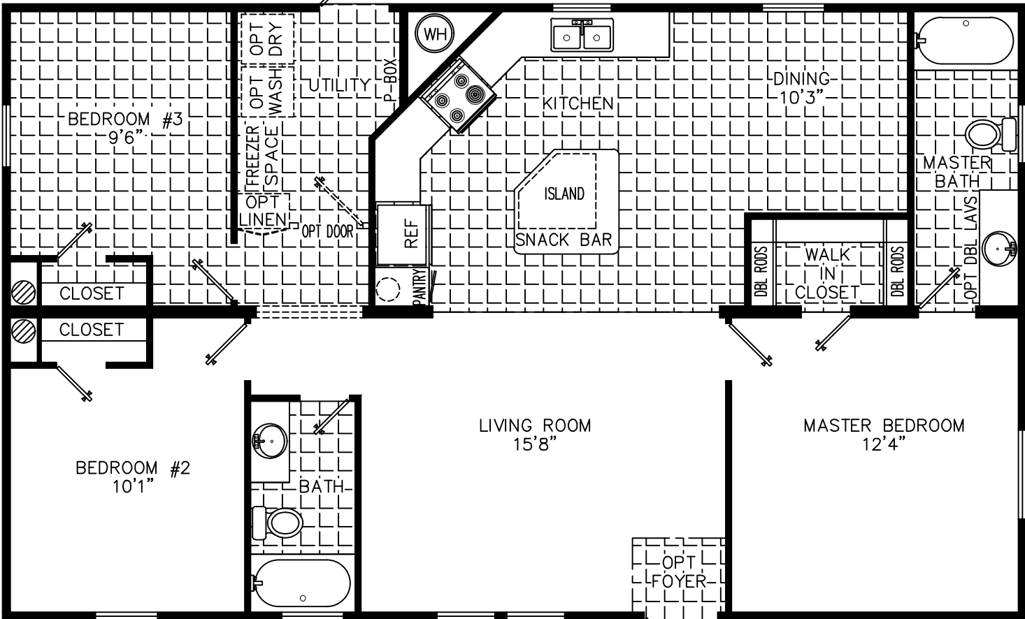 Blayne 2844 floor plan home features