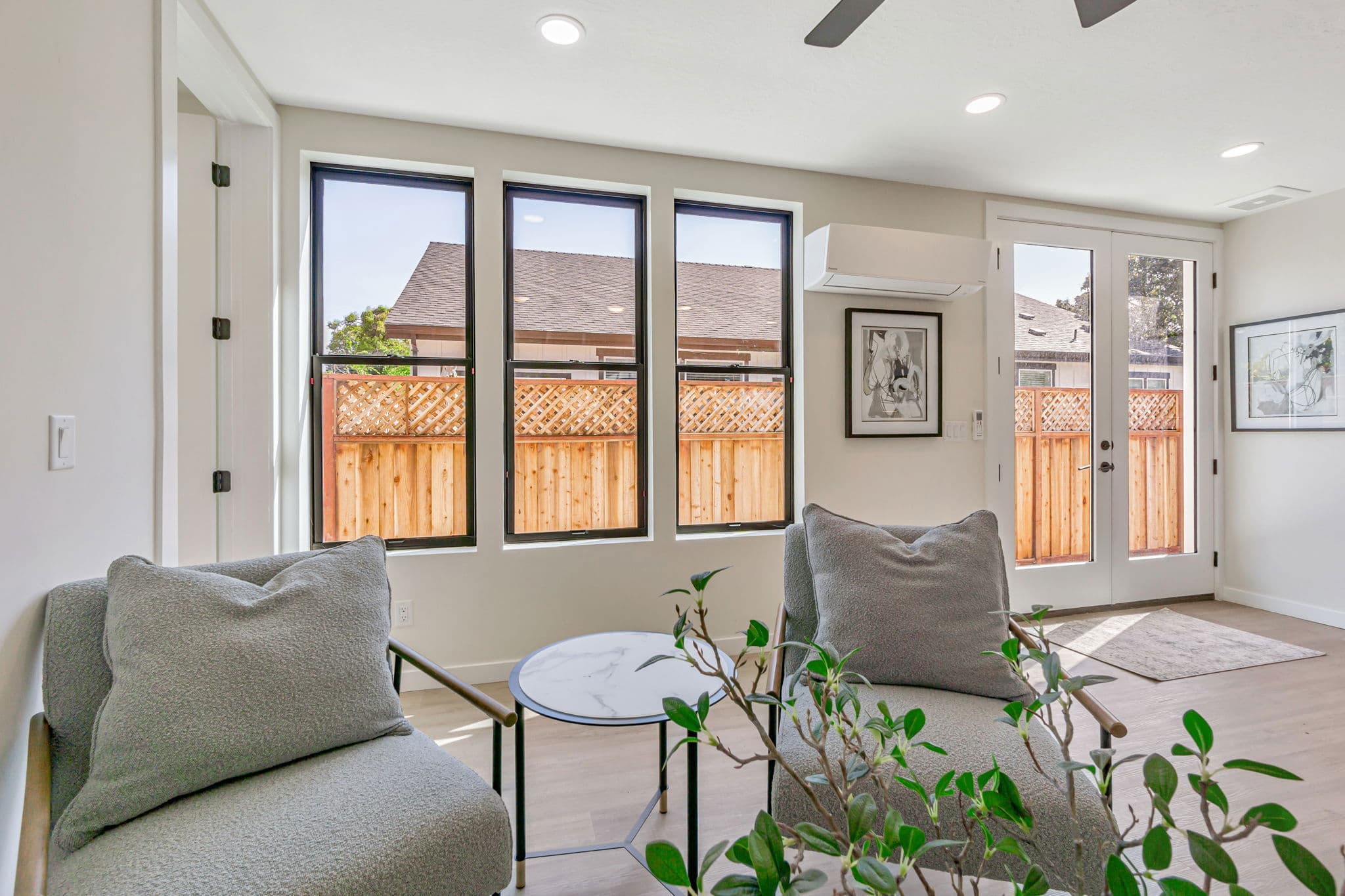 The communal interior home features