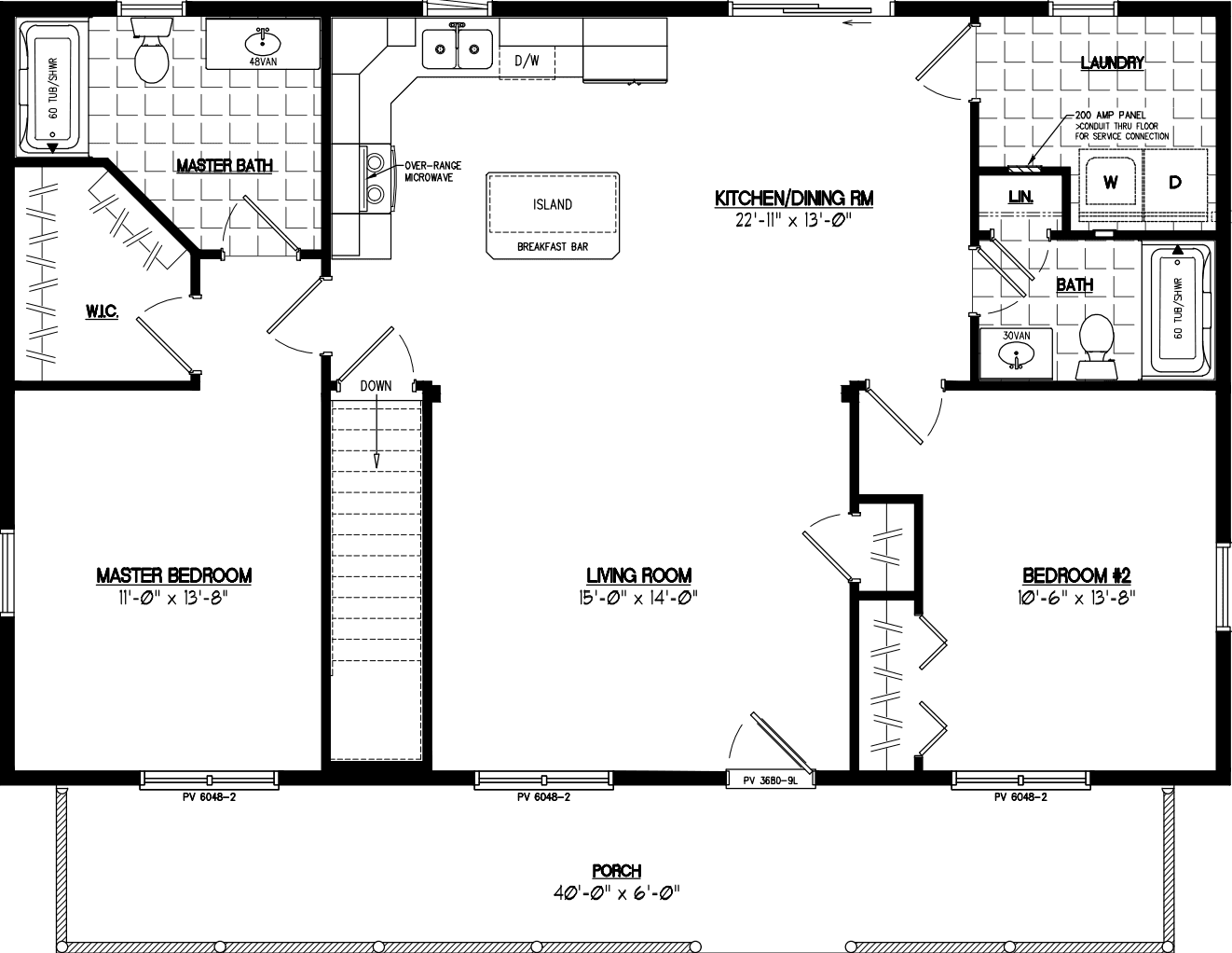 Musketeer 2844 floor plan home features