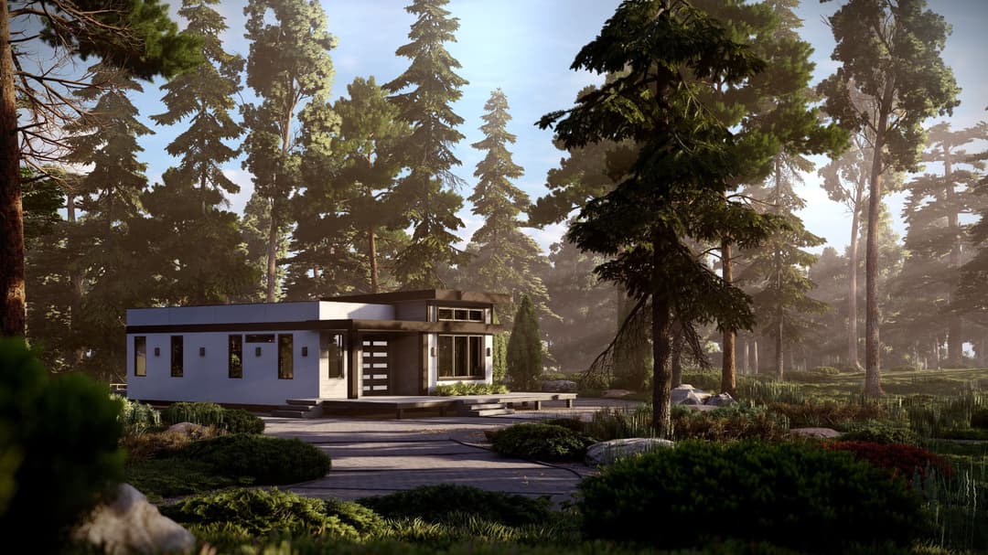 Model 27 exterior home features