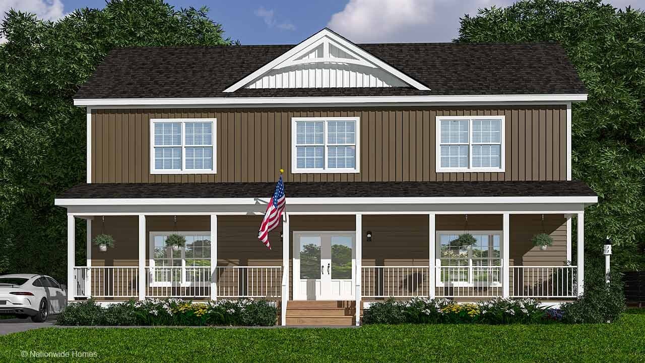 Tradition two story elevation and exterior home features