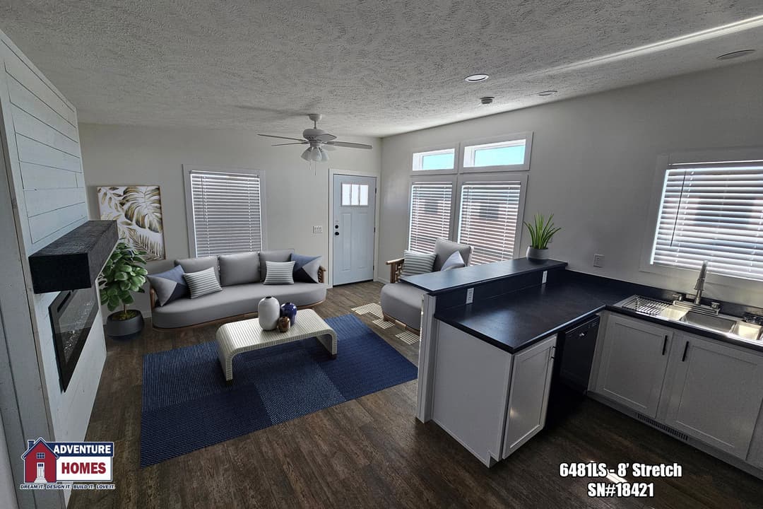 Lakeside cottage interior home features