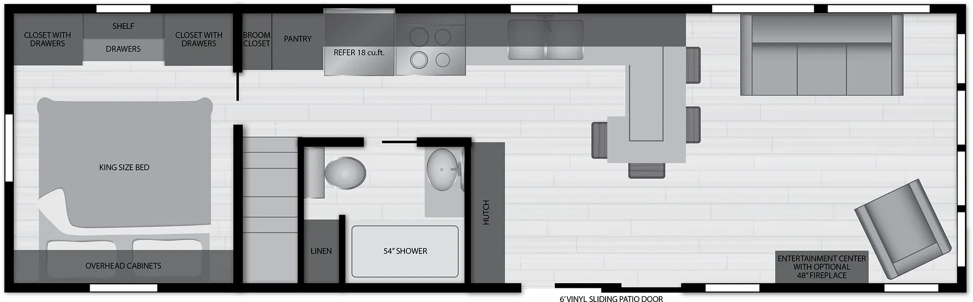 Lakeside 8104bk floor plan home features