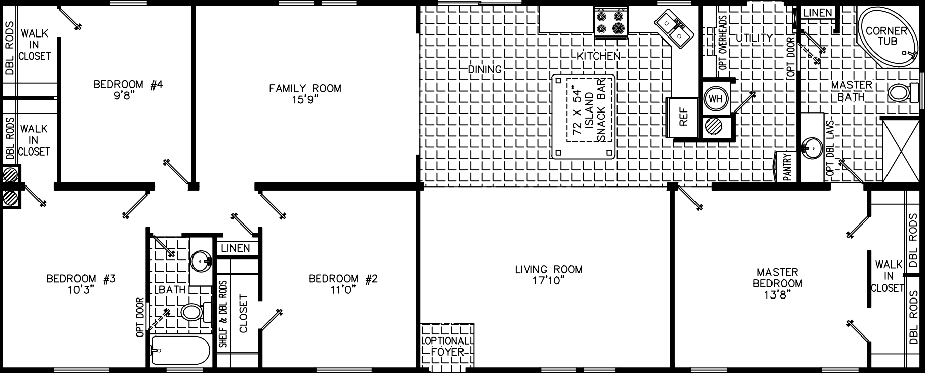 Brandon 2866 floor plan home features