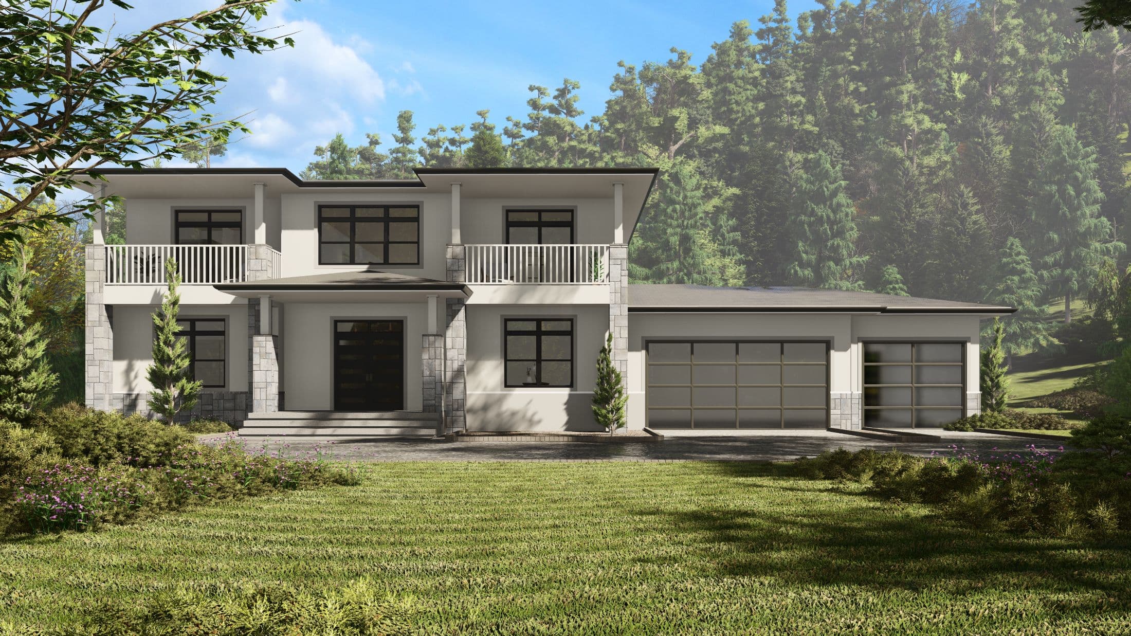 Model 3 exterior home features