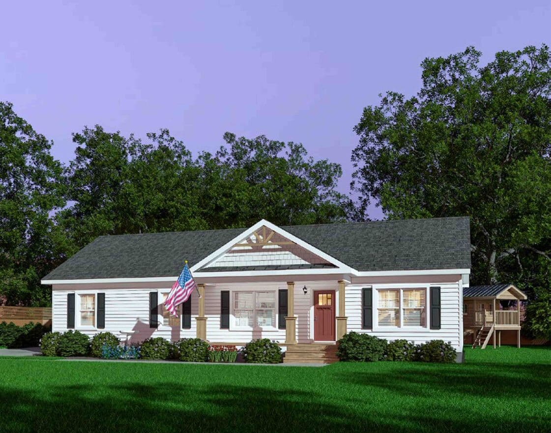 Heartland ii ranch hero, elevation, and exterior home features