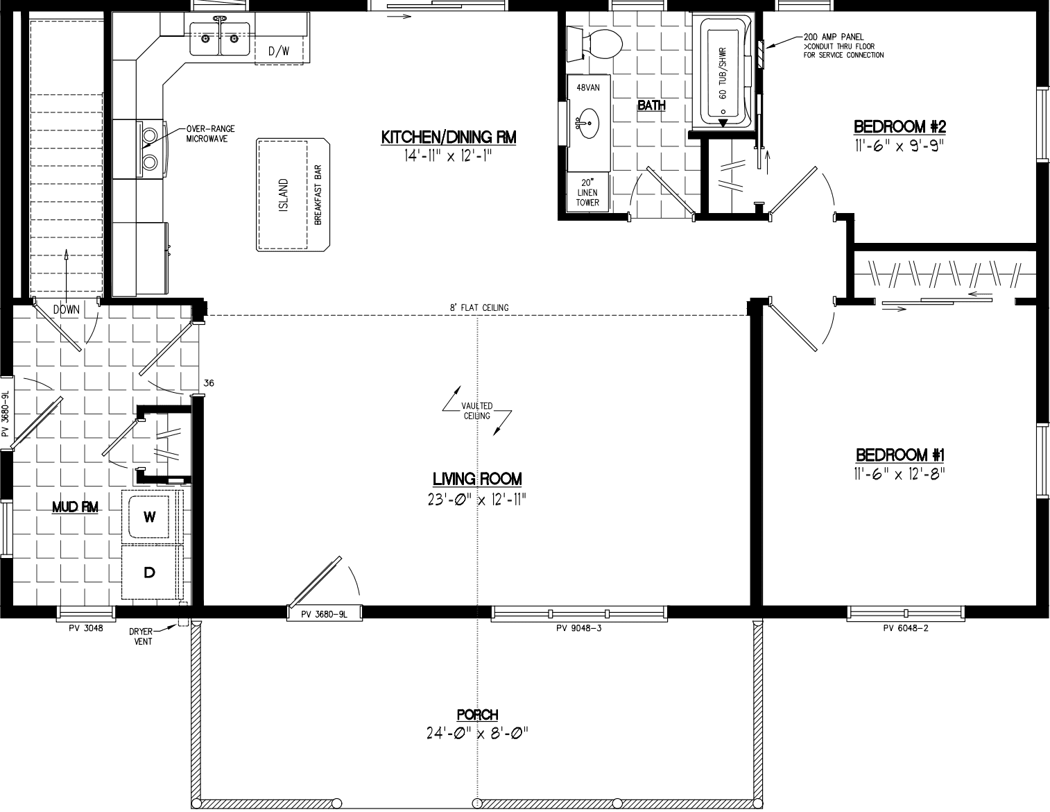 Alpine 2644 floor plan home features