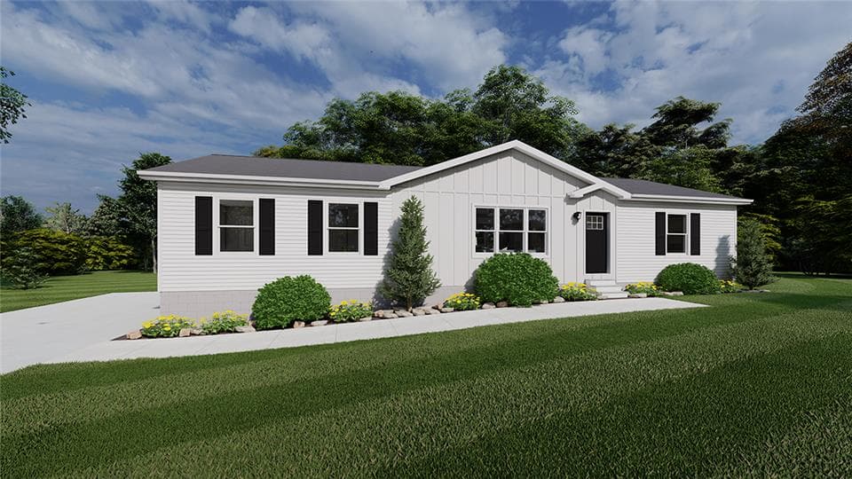 Evolution series amber hero, elevation, and exterior home features