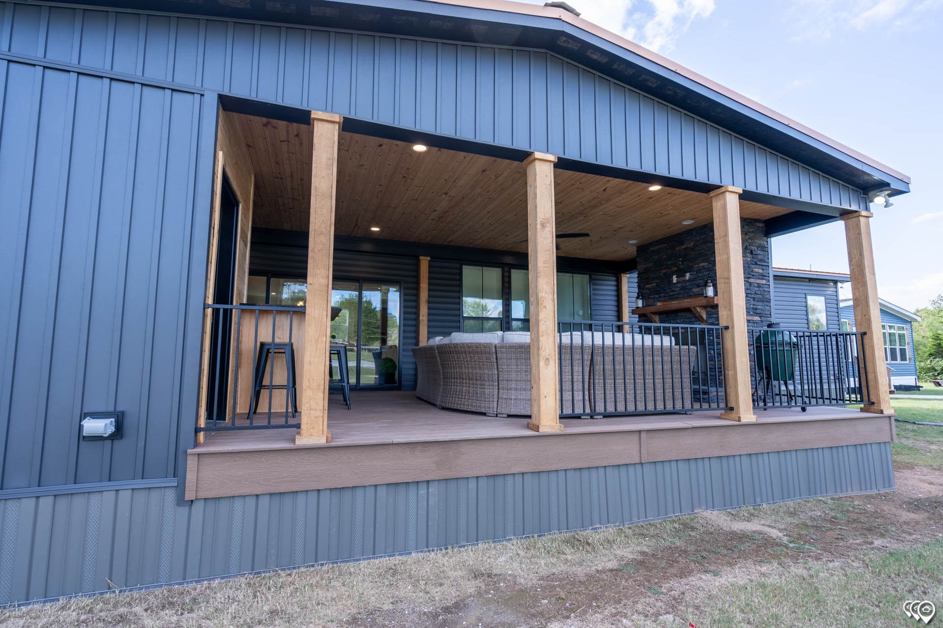 The lost creek elevation and exterior home features