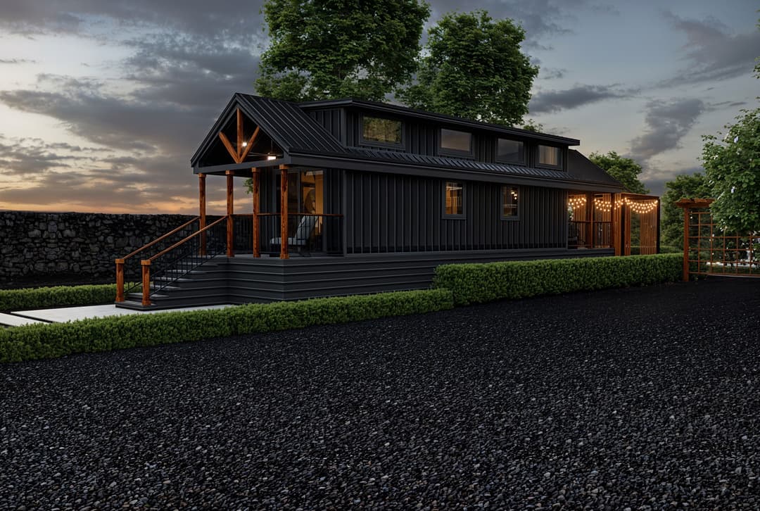 Barn owl elevation and exterior home features