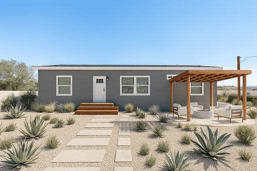 Stone harbor hero and exterior home features