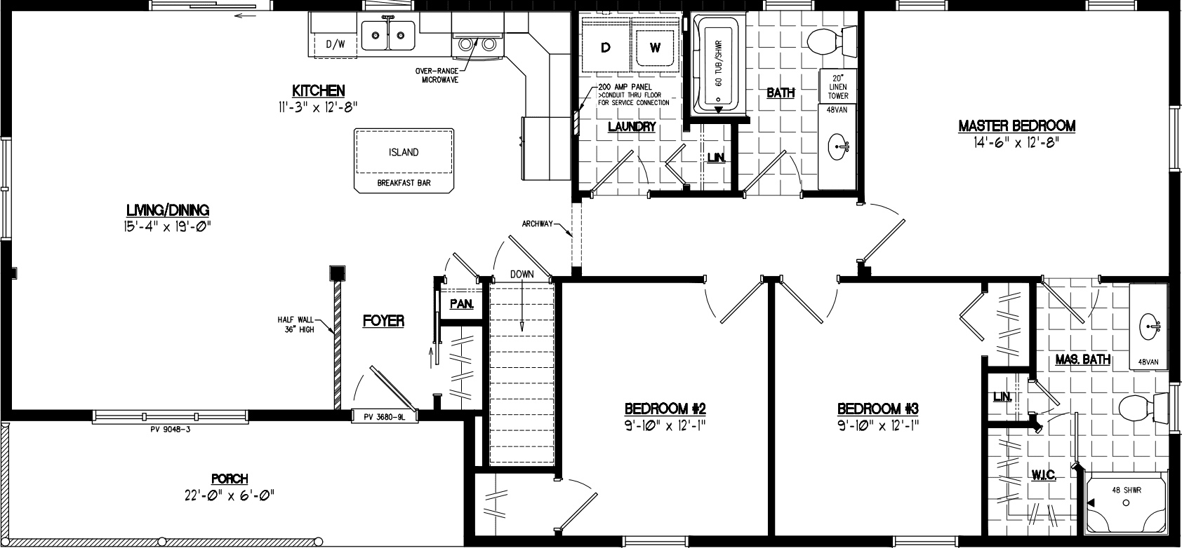 Frontier 2656 floor plan home features