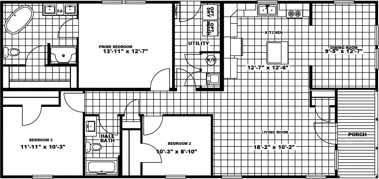 Scenic meadow view elite floor plan home features