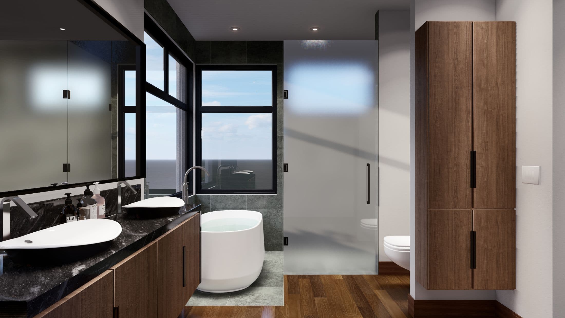 Model 2 bathroom home features