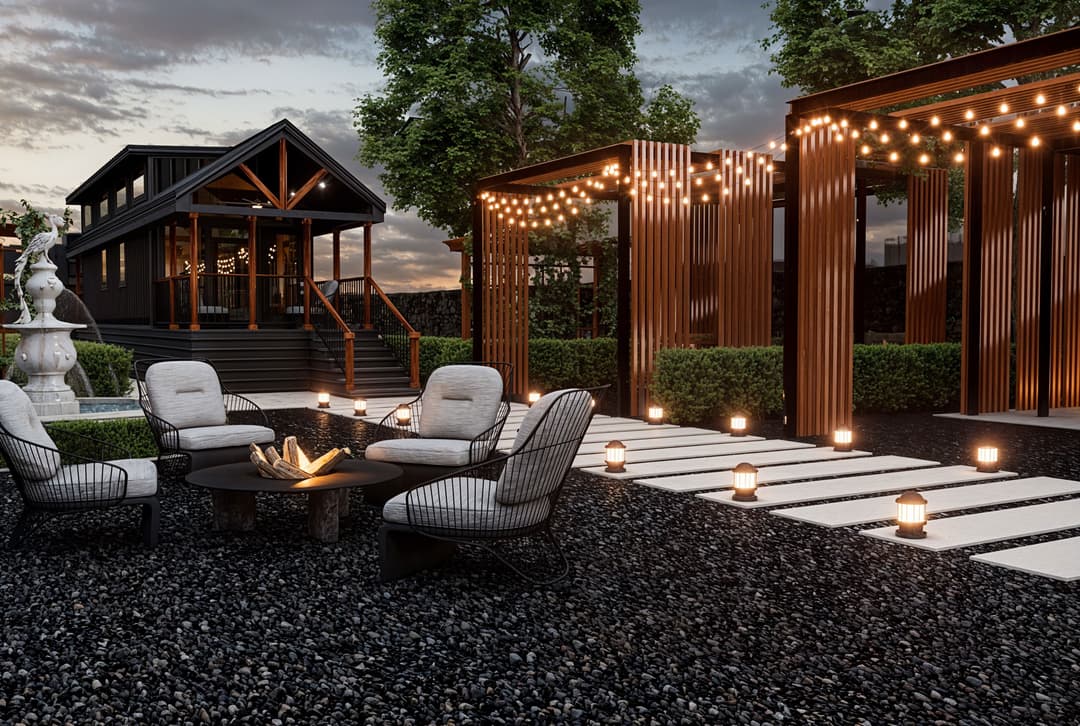 Barn owl exterior home features