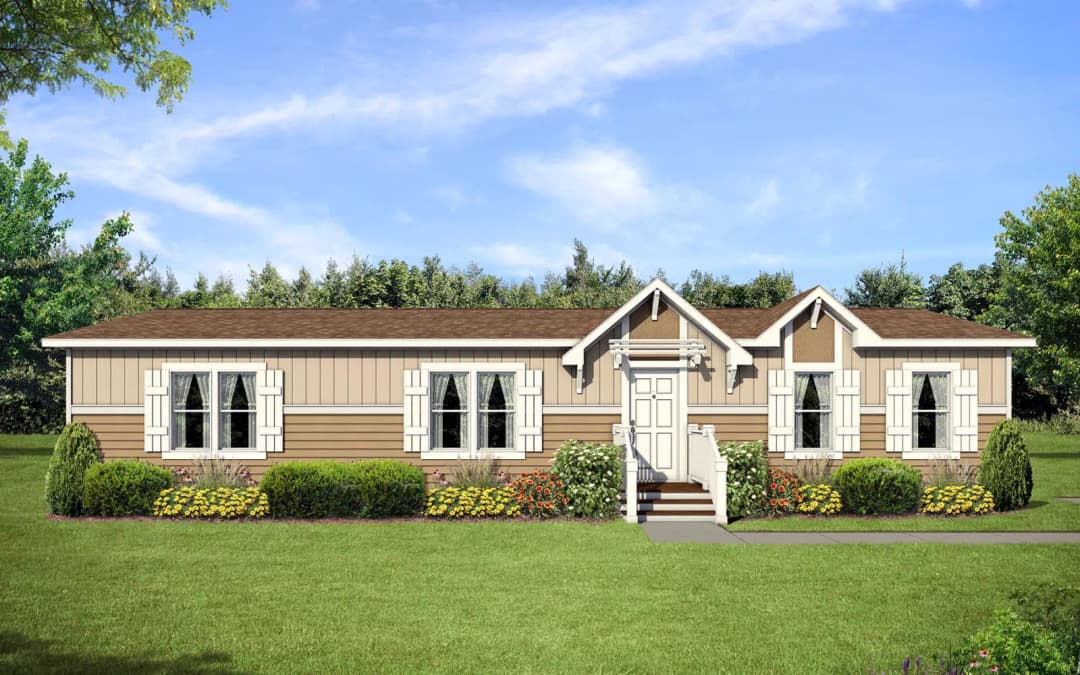 American freedom 2856e  elevation and exterior home features