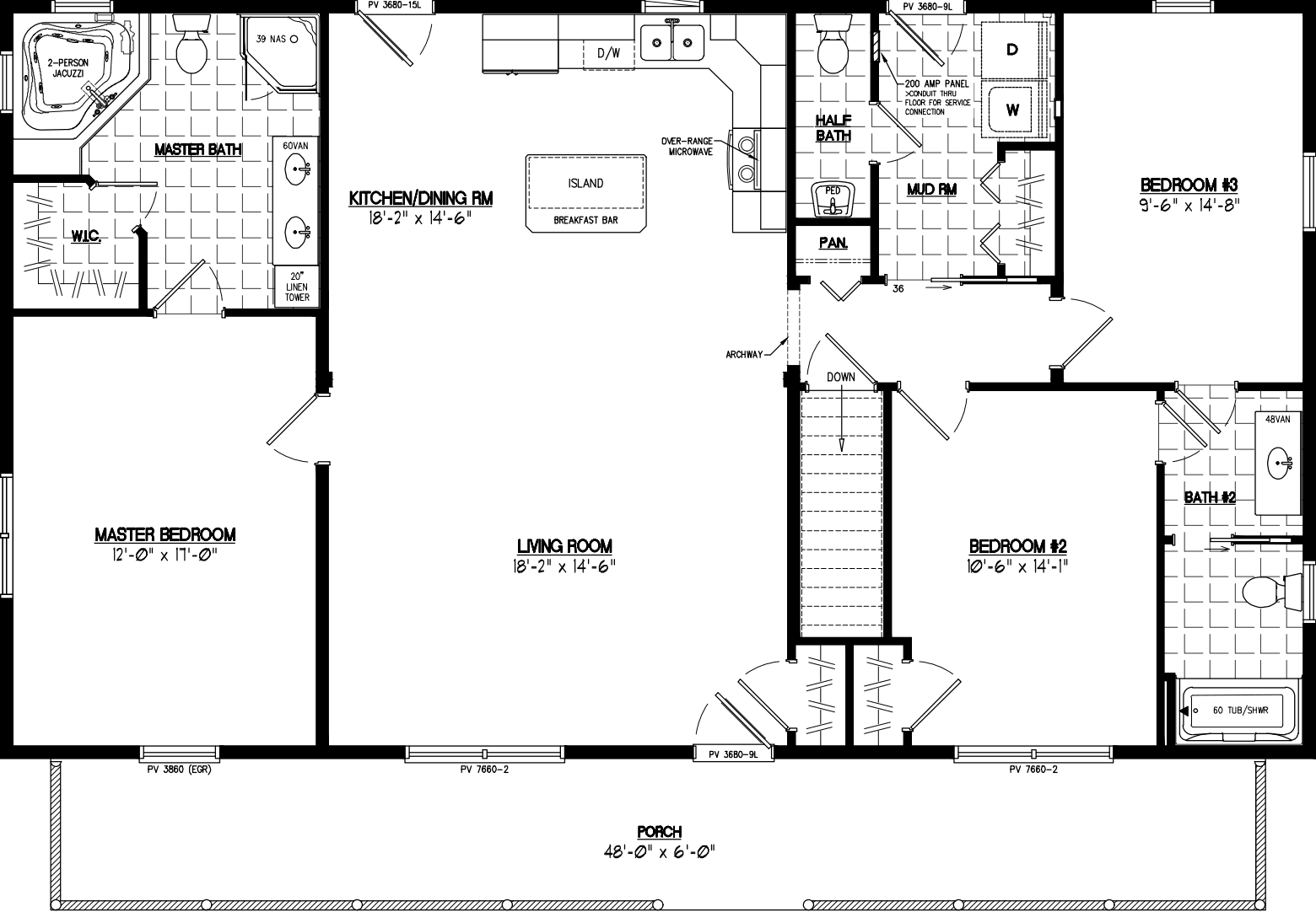 Musketeer 3052 floor plan home features