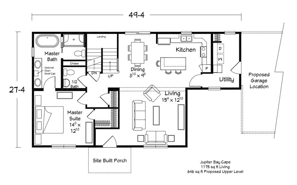Jupiter bay cape cod floor plan home features