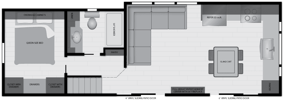 Island 6376 floor plan home features