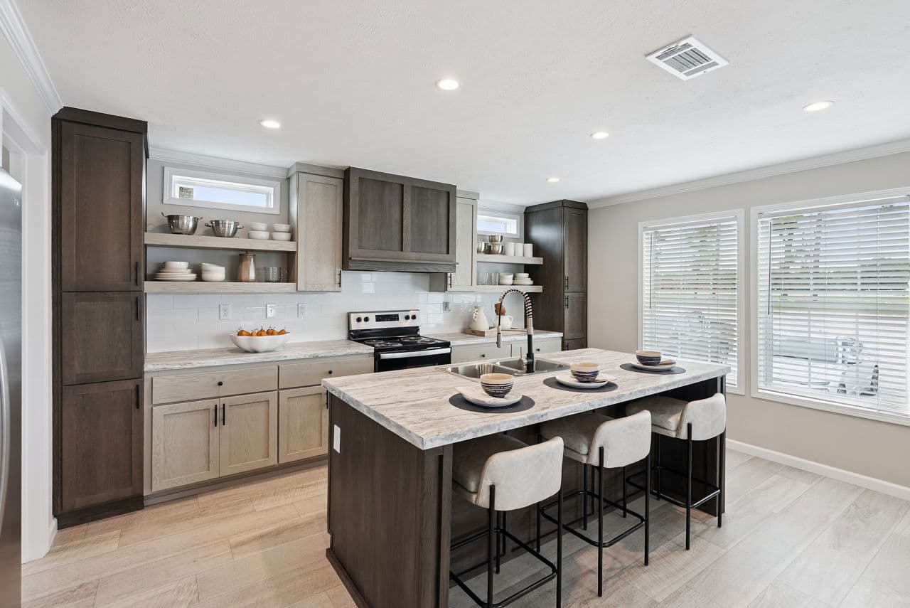 Driftwood kitchen home features