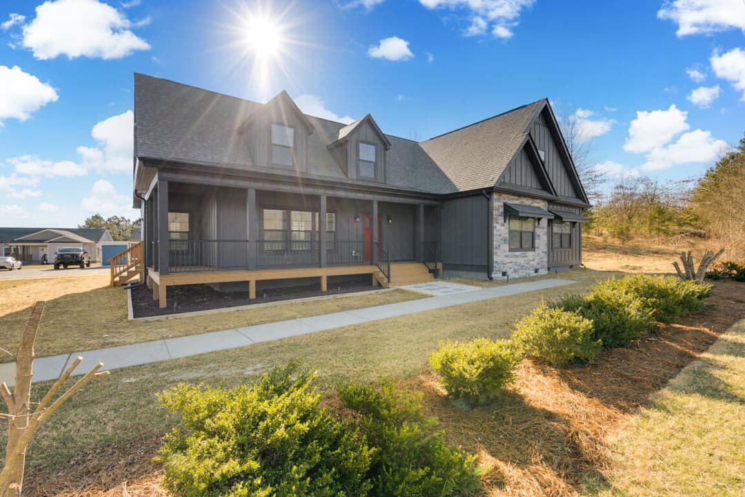 Whitfield cape hero, elevation, and exterior home features