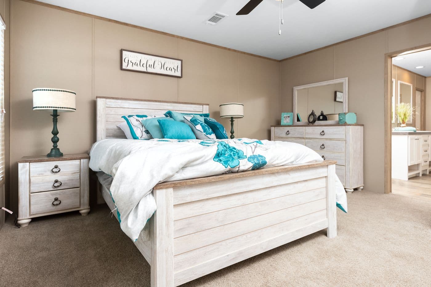 Farmhouse flex bedroom home features