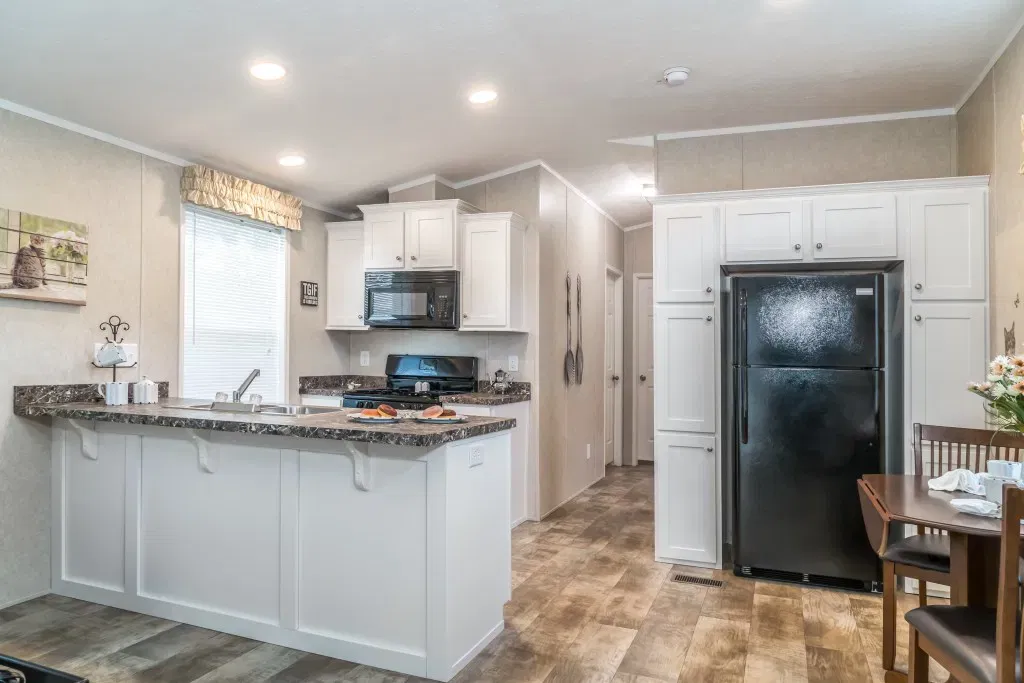 Astro bungalow singlewide kitchen home features