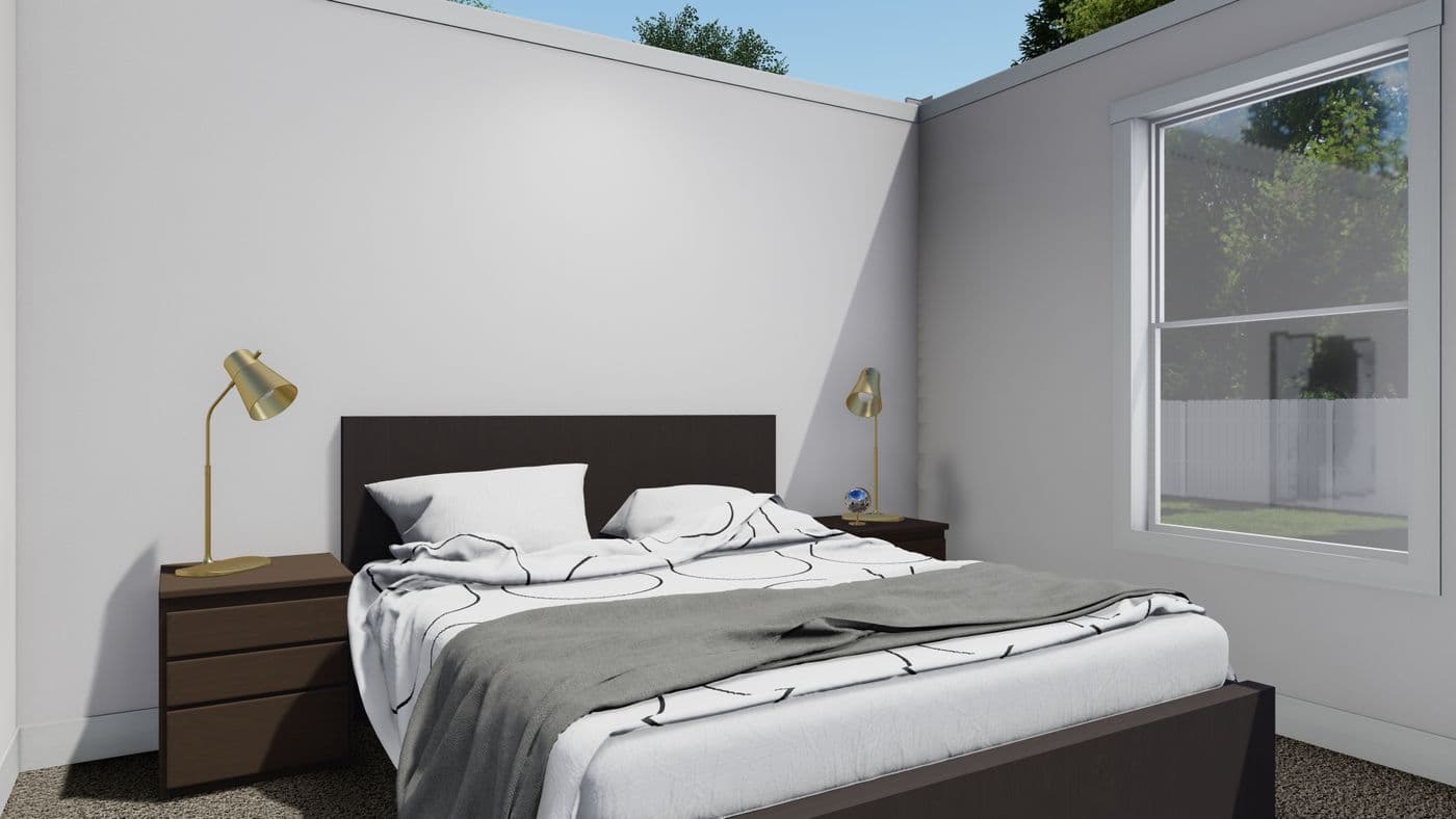 Rising sun bedroom home features